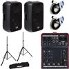 Italian Stage IS SPX15A 2 Diffusori audio 400w pic + Proel MQ6 + 2Stativi +2Cavi