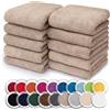 NatureMark Confezione da 10 panni in spugna, 100% cotone, dimensioni 30 x 30 cm, in spugna, confezione da 10 pezzi, colore: sabbia/beige