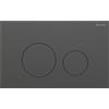Geberit Placca Geberit Sigma40 Round Acciaio Inox / Nero Spazzolato Doppio Tasto | 115.628.QD.1 Nero spazzolato