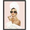HAUS AND HUES Audrey Hepburn Wall Art Vogue Wall Decor - Audrey Hepburn Poster Hollywood Wall Art| Decorazioni da parete per stanza da bagno (12 x 16 senza cornice)