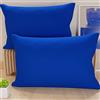 PETTI Artigiani Italiani - Coppia di Federe Cuscino 70x40 cm in Microfibra, Cuscini Arredo Camera da Letto, Divano, Set 2 Fodere Copricuscino, Federa Tinta Unita Blu, 100% Made in Italy