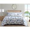 Tommy Bahama Biancheria da Letto in Cotone Tropicale con federe abbinate, Decorazione per la casa contemporanea, 100%, Blu Raw Coast, per Letto King Size