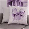 PETTI Artigiani Italiani - Coppia di Federe Cuscino 30x30 cm in Microfibra, Cuscini Arredo Camera da Letto, Divano, Salotto, Set 2 Fodere Copricuscino, Federa Fiocco Lilla, 100% Made in Italy