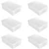 Cabilock 6pezzi Scatole Porta Scarpe Trasparenti Contenitori Impilabili E Dustproof Plastica Per Organizzazione Scarpe Casa E Negozio