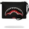 Sprayground Pochette Sprayground nero fly knit mouth crossover clutch con tracolla