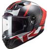 LS2 Casco moto integrale LS2 FF805 Thunder C Racing1 nero-bianco-rosso, XL