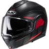 HJC Casco moto apribile HJC i100 Beis MC1SF nero-rosso, S