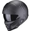 Scorpion Casco aperto con maschera Scorpion EXO-COMBAT II Miles nero-argento opaco, L