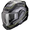 Scorpion Casco moto pieghevole Scorpion EXO-TECH EVO PRO COMMUTA nero-argento-giallo, S