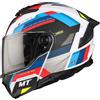 MT Helmets MT ATOM 2 SV BAST A0 casco moto nero-blu-rosso-bianco perla, M