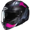 HJC Casco ribaltabile HJC i91 Carst MC8SF nero e rosa, M