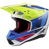 Alpinestars Casco da motocross Alpinestars S-M5 Sail giallo fluo-blu-argento, M