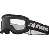 Alpinestars Occhiali da motocross Alpinestars Vision 3 Wordmark neri con plexi trasparente,