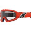 Alpinestars Vision Youth Corp occhiali da motocross per bambini arancione con lenti trasparenti,