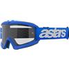 Alpinestars Vision Youth Blaze occhiali da motocross per bambini di colore blu con lenti trasparenti,