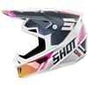 Shot Casco motocross Shot Lite Ultra blu perla-arancio-rosa, S