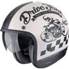 Scorpion Casco moto aperto Scorpion Belfast Evo DRIVE FAST crema-nero opaco, L