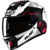 HJC Casco moto integrale HJC C10 Aspa MC1 bianco-nero-rosso, M
