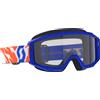 SCOTT Occhiali motocross per bambini SCOTT Primal Youth blu con plexiglass trasparente,