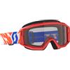 SCOTT Occhiali motocross per bambini SCOTT Primal Youth rossi con plexiglass trasparente,