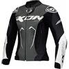 IXON Giacca moto in pelle da donna IXON Vortex 3 nero-antracite-bianco, XS