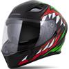 Cassida Casco integrale Cassida Orbit Strix rosso-verde-grigio-bianco-nero, M