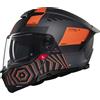 MT Helmets Casco moto apribile MT Atom 2 SV Strange grigio-nero-arancio, L