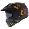 MT Helmets Casco jet con maschera MT Streetfighter SV S Skull A12 grigio-arancio con visiera iridium, XL