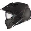 MT Helmets Casco jet con maschera MT Streetfighter SV S Solid A1 nero opaco con visiera iridium, XL