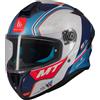 MT Helmets Casco integrale da moto MT Targo S Ortola blu-bianco, XL