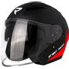 Street Racer Casco da moto jet Street Racer Sonic nero opaco-rosso - II. qualità, XS