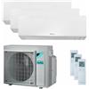 Daikin Condizionatore Daikin Perfera Wall trial split 5000+5000+5000 BTU inverter A+++ wifi unità esterna 4,0 kW 3MXM40N9-CTXM15R-3