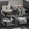 WanLimneo Armadio angolare da cucina con 4 cestelli estraibili, organizer estensibile per dispensa