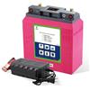 KMWThunder LiFePO4 Batteria al litio rosa 12.8 V 100 Ah 1280 Wh con protezione BMS dalle basse temperature e, fino a 15000 cicli Batteria al litio ferro fosfato per roulotte, campeggio