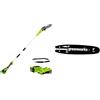 Greenworks Sega ad Asta a Batteria, Lunghezza Barra 8 Pollice (20cm), Batteria 40V 2Ah e Caricabatterie + Greenworks 20cm barra a catena