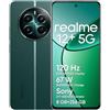 realme 12+ 5G Smartphone 8+256 GB con NFC, Fotocamera Sony LYT-600 OIS, Chipset Dimensity 7050 5G, Display AMOLED da 120 Hz, Smart Touch antipioggia, SUPERVOOC da 67 W, Pioneer Green(con adattatore)