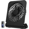 EasyAcc Mini Ventilatore da Tavolo Ultrasottile 4 Velocità/2000mAh/5 Pale/Pieghevole/Appendibile Ventilatore USB-C Portatile Silenzioso Ricaricabile Ventilatore a Batteria per Viaggi Ufficio Trucco