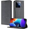 XINYEXIN Custodia per Realme GT 7 / Realme GT 7T, Cover a Libro in Pelle PU con Blocco RFID, Slot per Carte, Supporto, Protezione Completa Antiurto - Nero
