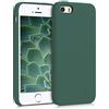 kwmobile Cover per Apple iPhone SE (1.Gen 2016) / iPhone 5 / iPhone 5S Custodia - Back Case per Smartphone in Silicone TPU - Protezione Gommata - verde militare