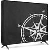 kwmobile Protezione Compatibile con 24 TV - Cover Proteggi-Schermo PC e TV da Interno - Custodia Protettiva Anti-Polvere - bianco/nero