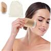 Culinavog Spazzola per il Viso, Setole Morbide in Lana, Fibra Naturale 3 in 1, Face Brush, Spazzola Viso Pulizia per Massaggi, Esfoliazione, Detersione, Trattamento dei Pori con Comoda Custodia