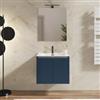 DEGHI Mobile bagno sospeso 60 cm blu opaco con lavabo e specchio - Cuki