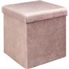 Home Deco Factory Pouf Pieghevole, 38 x 38 x 38 x 38 cm, Rosa