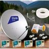 tivùsat KIT 4 DECODER HD TIVÙSAT SATELLITARE PARABOLA 100CM LNB 4 USCITE STAFFA 100 MT