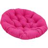 perfk Cuscino per Sedia Rotondo Imbottito da 50 cm a Forma di Cuscino per Sedia sospesa Tappetino per Sedia da Giardino Lavabile Resistente all'Acqua, Rosa Rossa