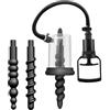 CoundCo Set da 3 Anal Plug con Pompa a Vuoto in Silicone - Stimolatore Clitoride e Anale per Uomini e Donne (Nero)