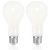 FLSNT Lampadina E27 bianca fredda 200 W equivalente, 18 W A70 Lampadina a basso consumo 3000lm, super luminosa, design 4000K, bianco freddo, non dimmerabile, confezione da 2