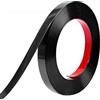 ZOWZOW Bordatura adesiva 20 m x 12,2 mm, profilo in PVC impermeabile per muri, finestre, specchi, mobili, piastrelle - Nero opaco decorazione fai-da-te
