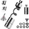 Trendecor Rubinetto estraibile, girevole, girevole a 360°, prolunga per rubinetto con 2 funzioni di spruzzo, per doccia, cucina, bagno