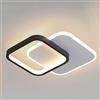 LIGKIN Plafoniera LED Soffitto 24W, Lampada a Soffitto Moderna Acrilico LED Plafoniera 3000K / 4500K / 6000K dimmerabile per Cucina, Corridoio, Camera da letto, Soggiorno(Quadrato)